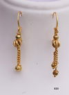 New Designer Regular Wear Golden Earrings Collection E23